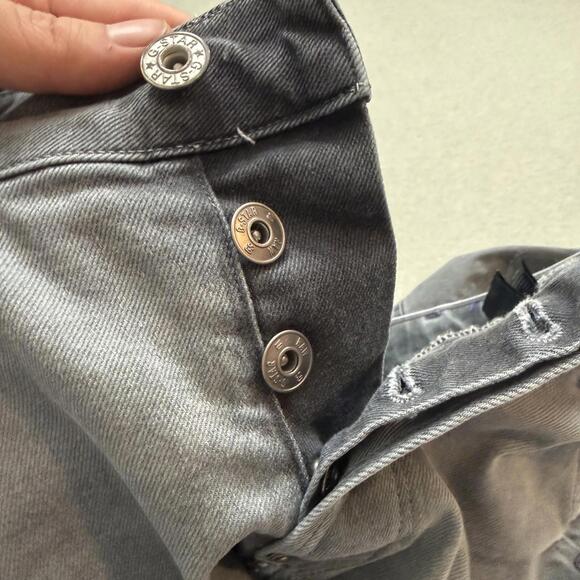 GStar RAW Jeans Mens 30x32 Gray 3D Slim Button Fly Straight Moto Streetwear - Picture 10 of 12